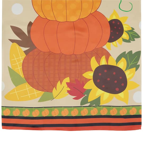 40" Pumpkins & Sunflowers Autumn Harvest Garden Flag